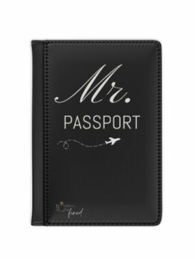 Mr. Passport Black Travel Passport Holder